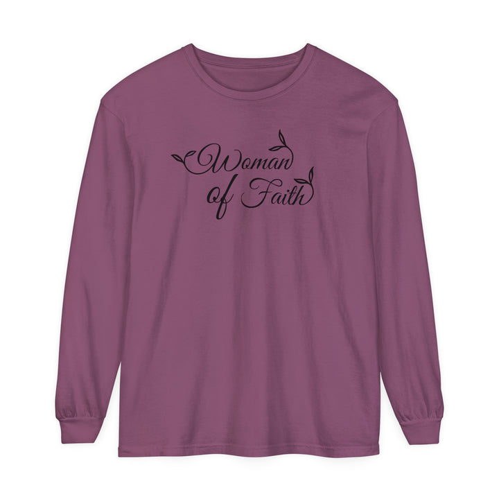 Woman of Faith Long Sleeve Shirt Long-sleeve Berry S 