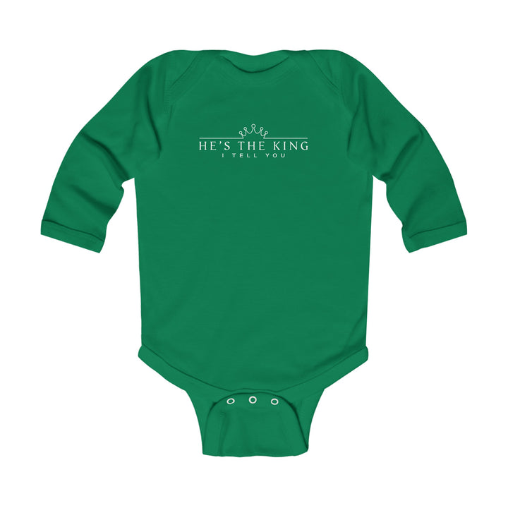 He's The King Infant Long Sleeve Bodysuit Kids clothes Kelly NB (0-3M) 