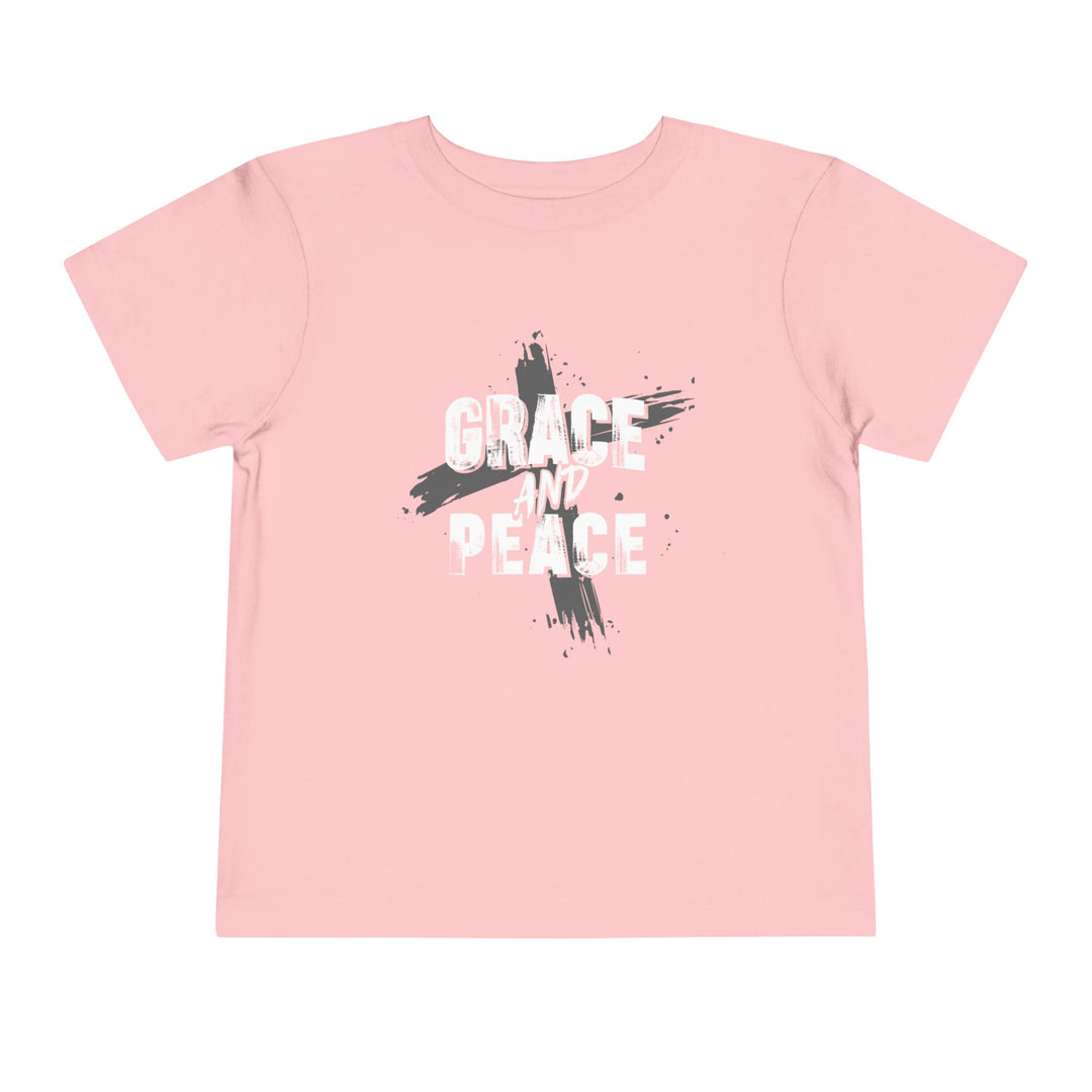 Grace and Peace Cross Toddler Tee Kids clothes Pink 2T 