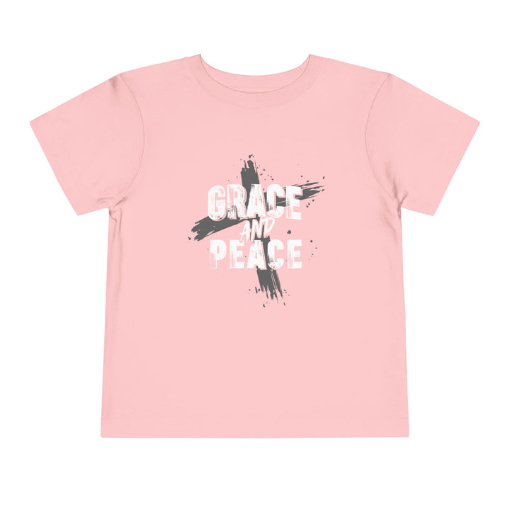 Grace and Peace Cross Toddler Tee Kids clothes Pink 2T 