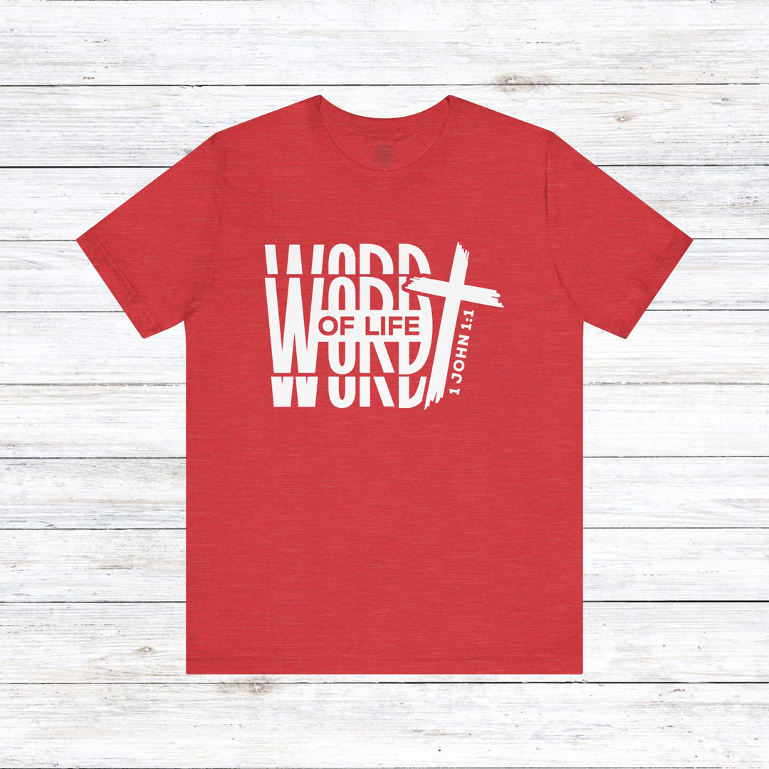 Word of Life Unisex T-Shirt T-Shirt Heather Red S 