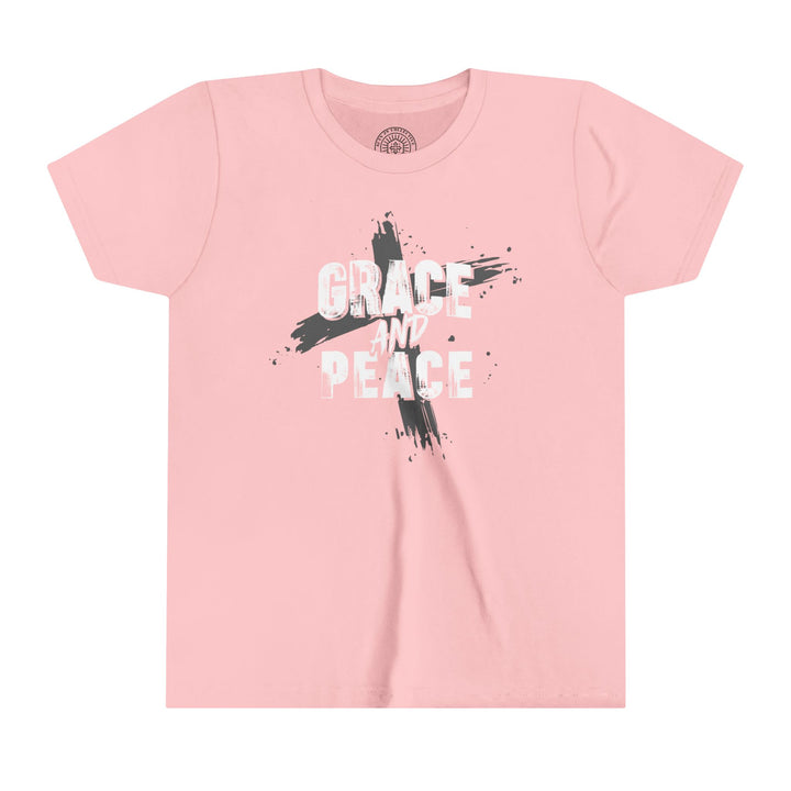 Grace and Peace Youth T-shirt Kids clothes Pink S 