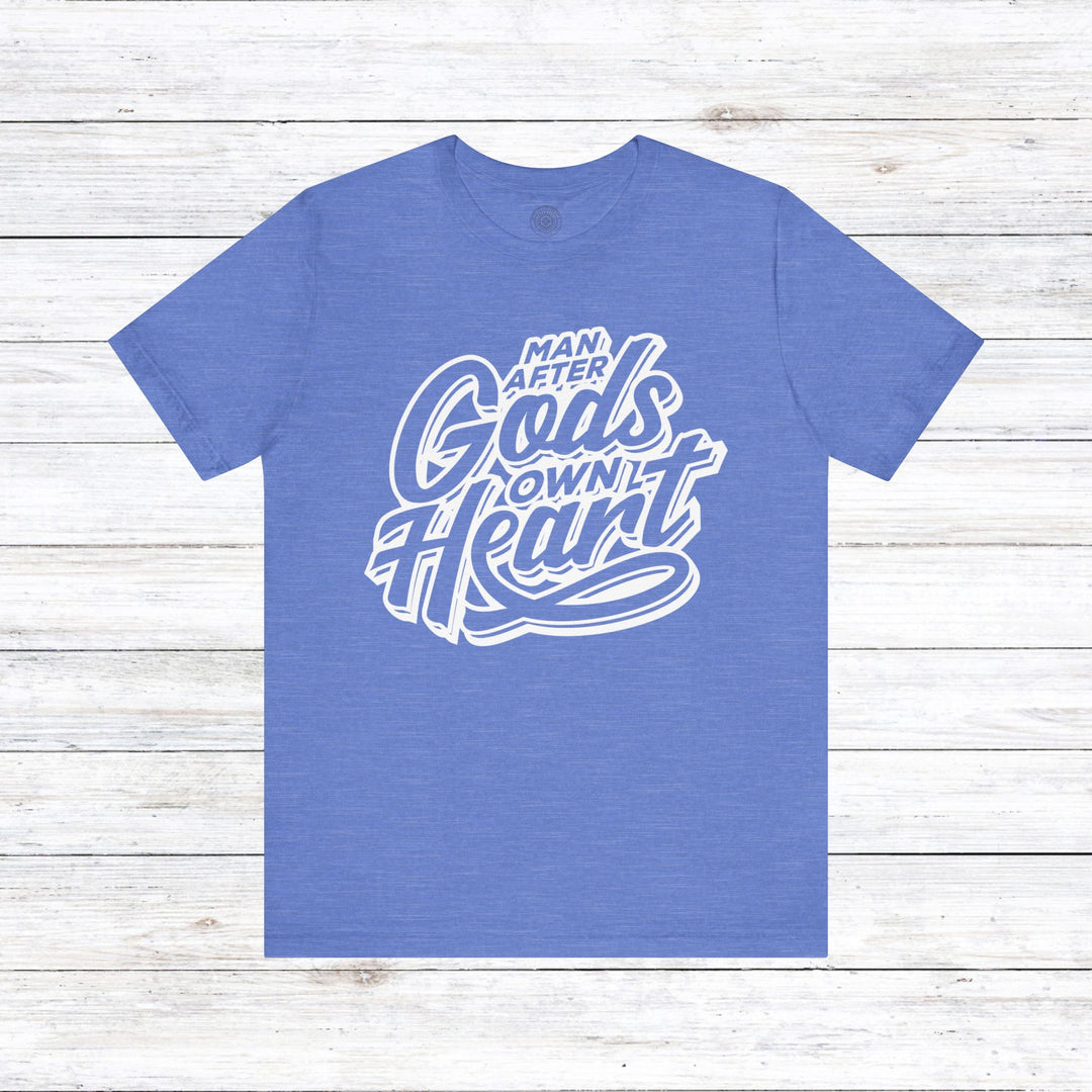 Man After God's Own Heart Unisex T-Shirt T-Shirt Heather Columbia Blue S 