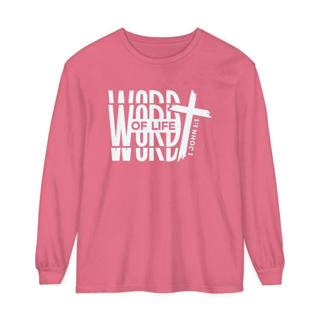 Word of Life Cross Long Sleeve Shirt Long-sleeve Watermelon S 