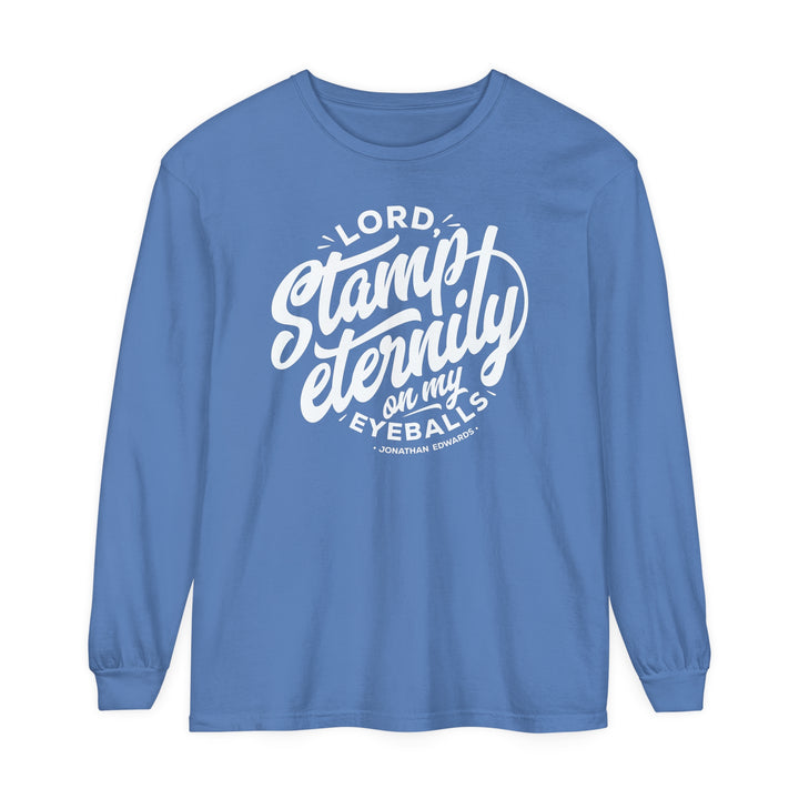 Stamp Eternity Long Sleeve Shirt Long-sleeve Flo Blue S 