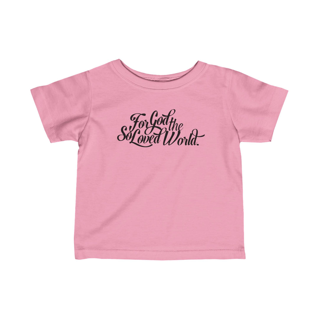 God So Loved Baby Tee Kids clothes Pink 6M 