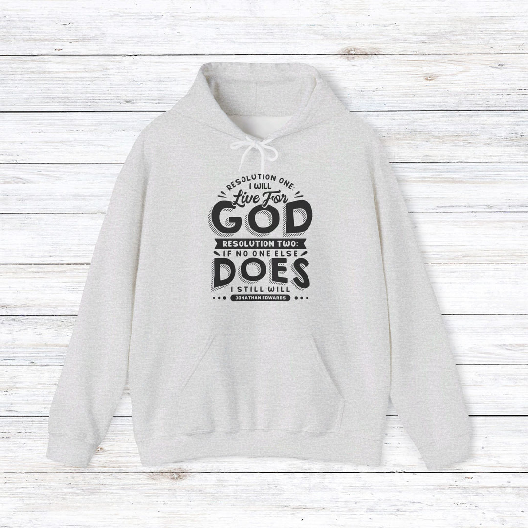 Live For God (Black Print)  Hoodie Hoodie Ash S 