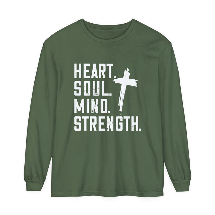 Heart Soul Mind Strength Long Sleeve Shirt Long-sleeve Hemp S 