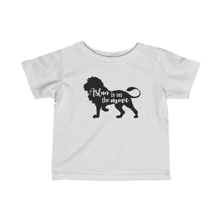 Aslan Is On The Move Baby Tee Kids clothes Heather 6M 