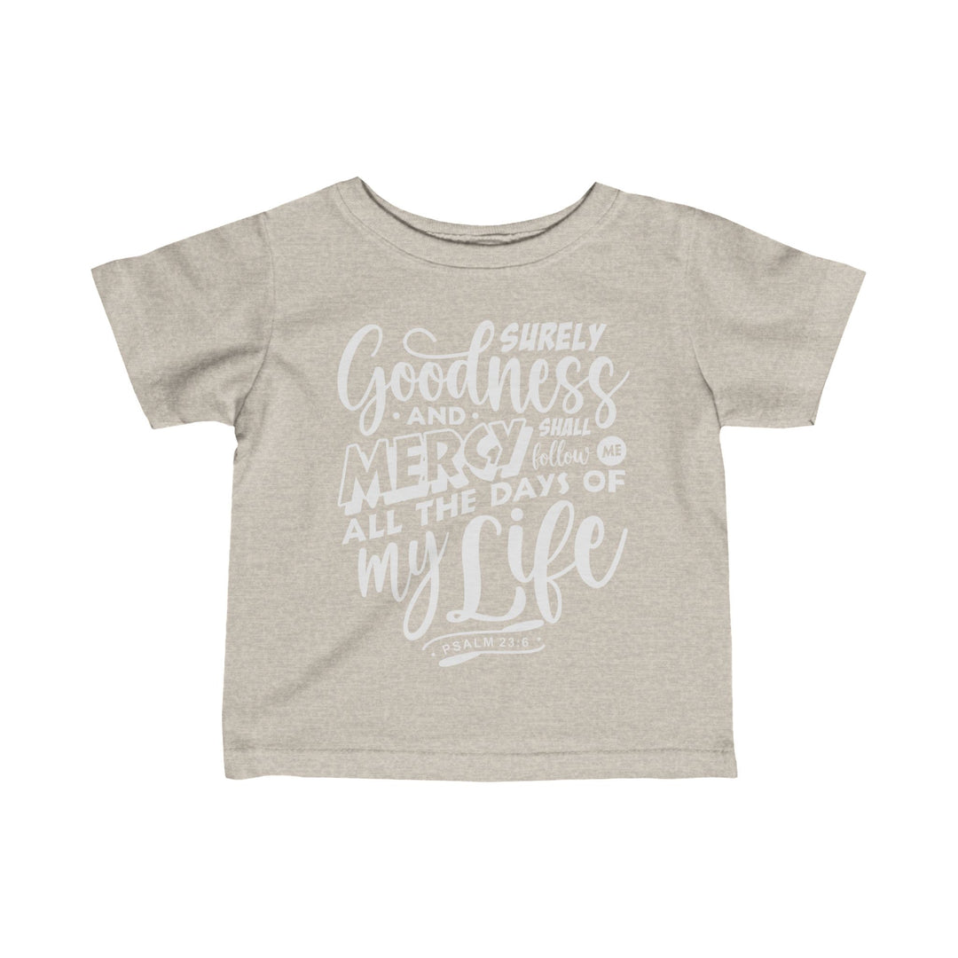 Goodness and Mercy Baby Tee Kids clothes Natural Heather 6M 