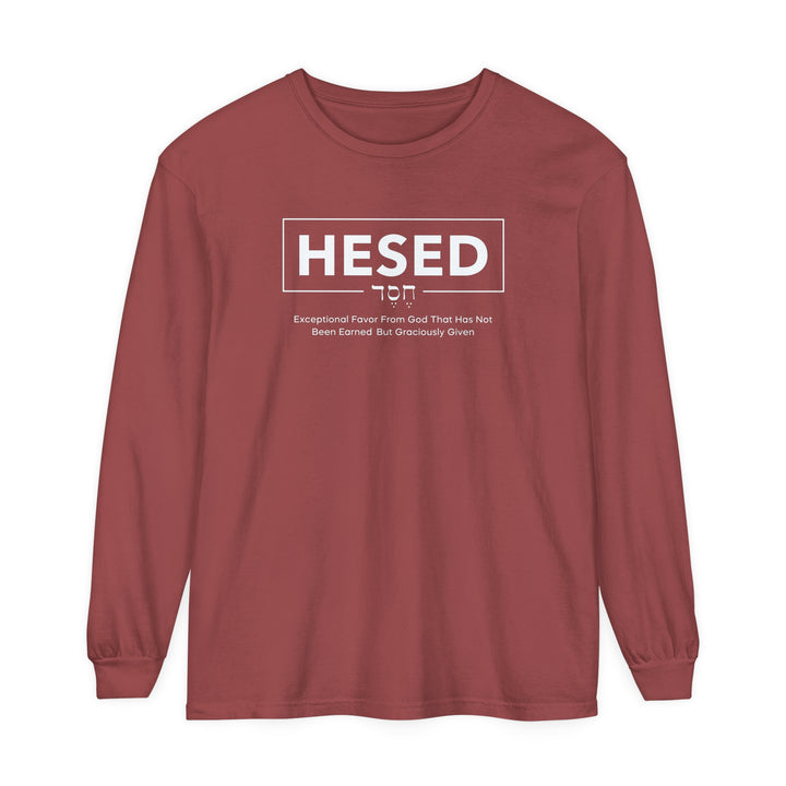 Hesed Exceptional Favor Long Sleeve Shirt Long-sleeve Brick S 