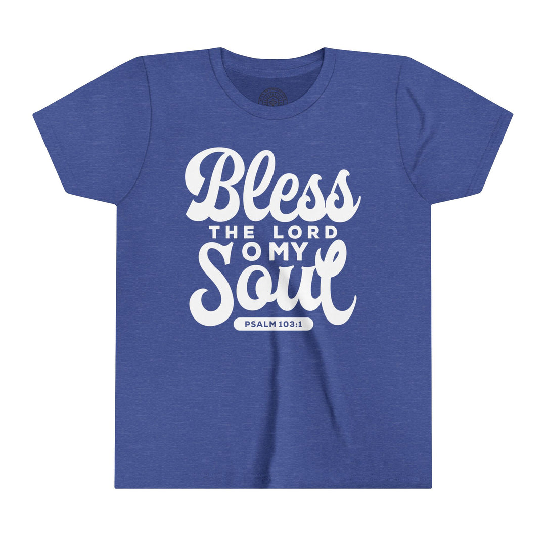 Bless The Lord Youth T-shirt Kids clothes Heather True Royal S 