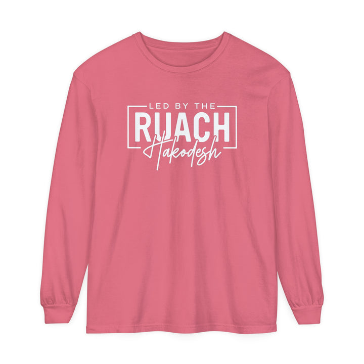 Led By Ruach Hakodesh Long Sleeve Shirt Long-sleeve Watermelon S 