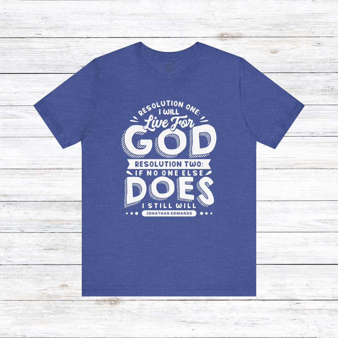 Live For God Unisex T-Shirt T-Shirt Heather True Royal S 