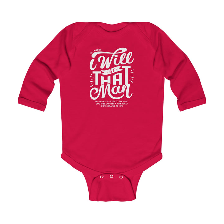 I WIll Be That Man Infant Long Sleeve Bodysuit Kids clothes Red NB (0-3M) 