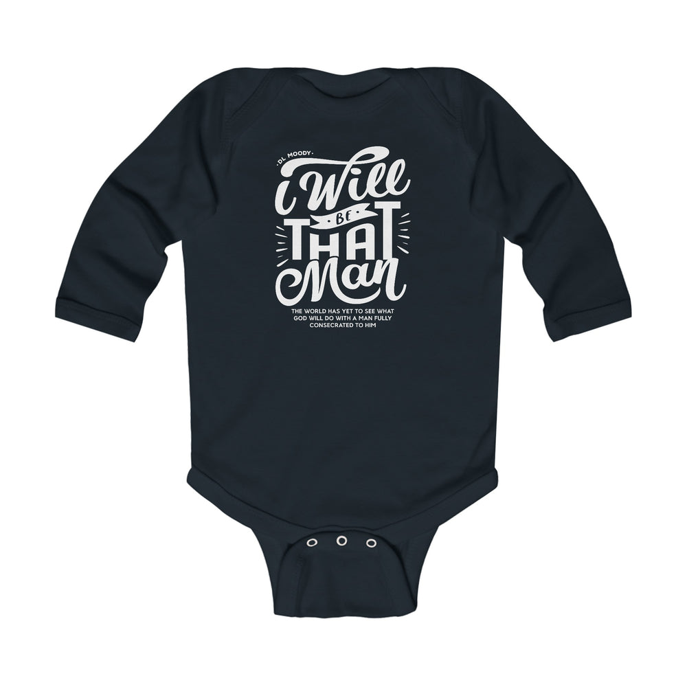 I WIll Be That Man Infant Long Sleeve Bodysuit Kids clothes Black NB (0-3M) 