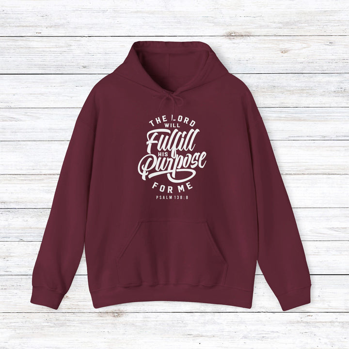 His Purpose Hoodie Hoodie Maroon S 