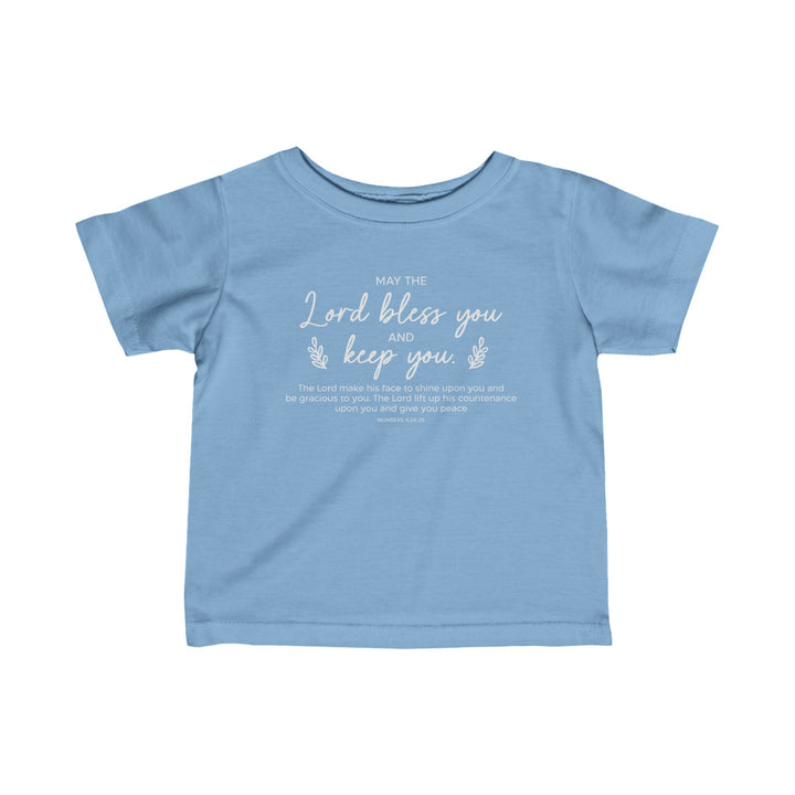 Bless And Keep You Baby  Tee Kids clothes Light Blue 6M 