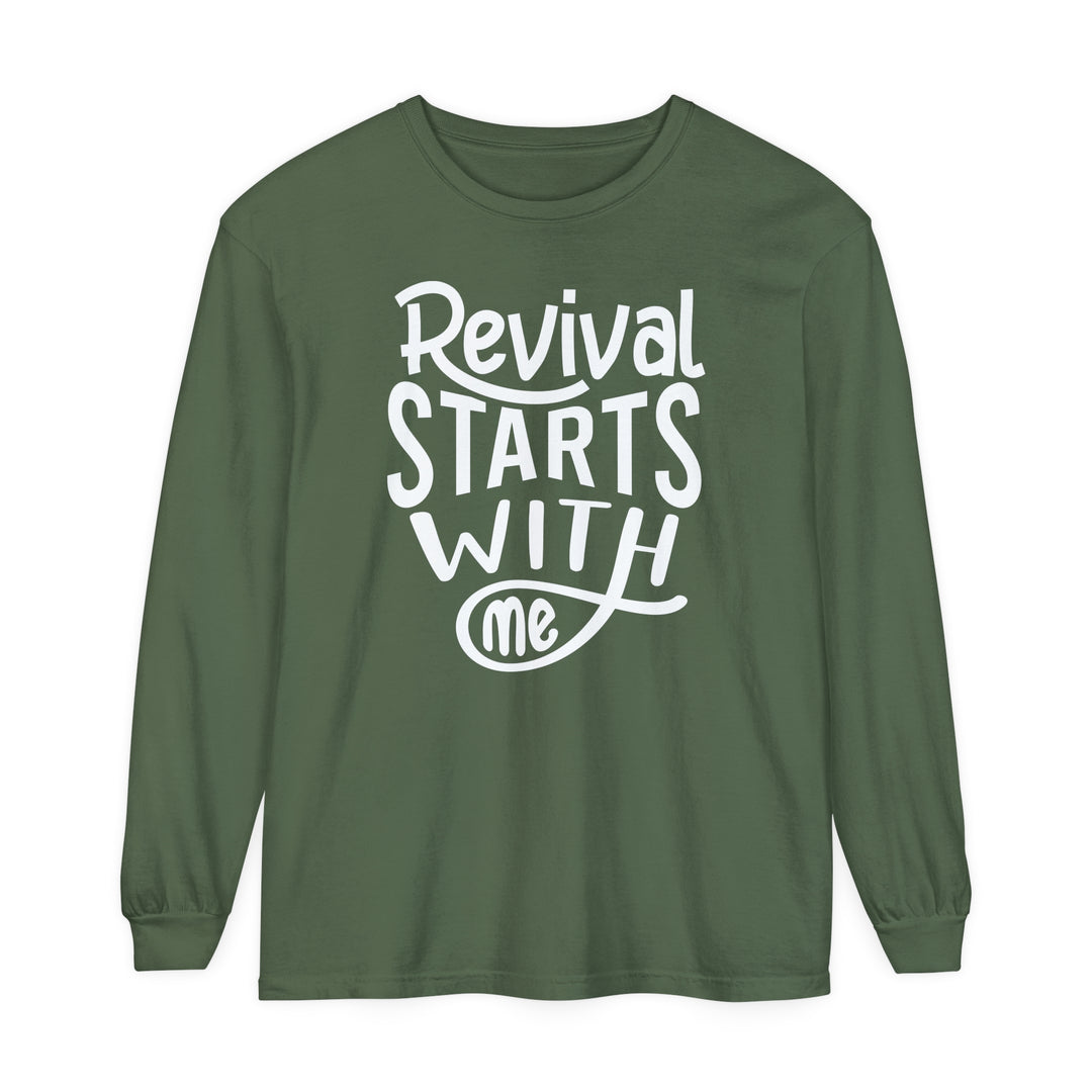 Revival Starts With Me Long Sleeve Shirt Long-sleeve Hemp S 