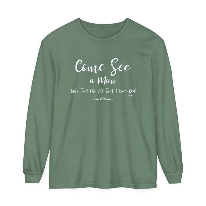 Come See Long Sleeve Shirt Long-sleeve Light Green S 