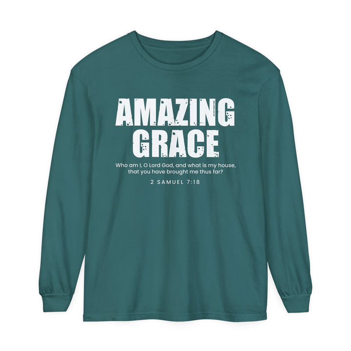 Amazing Grace Long Sleeve Shirt Long-sleeve Blue Spruce S 