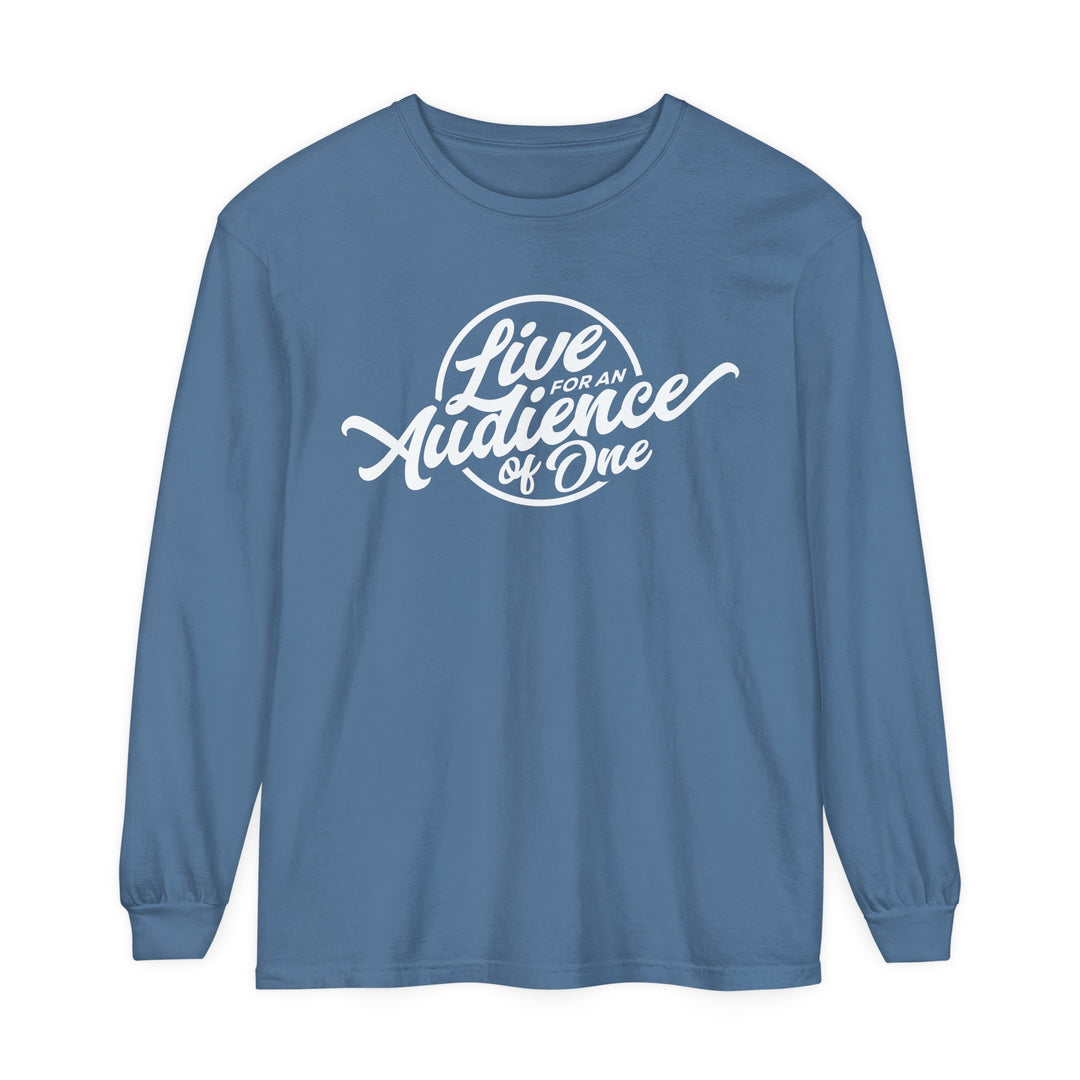 Audience of One Long Sleeve Shirt Long-sleeve Blue Jean S 