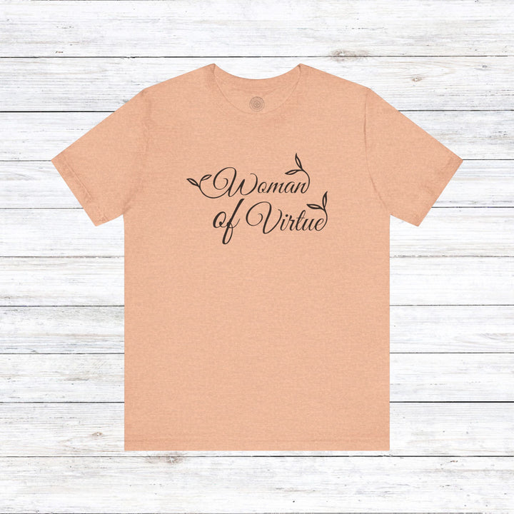 Woman of Virtue Unisex T-Shirt T-Shirt Heather Peach S 