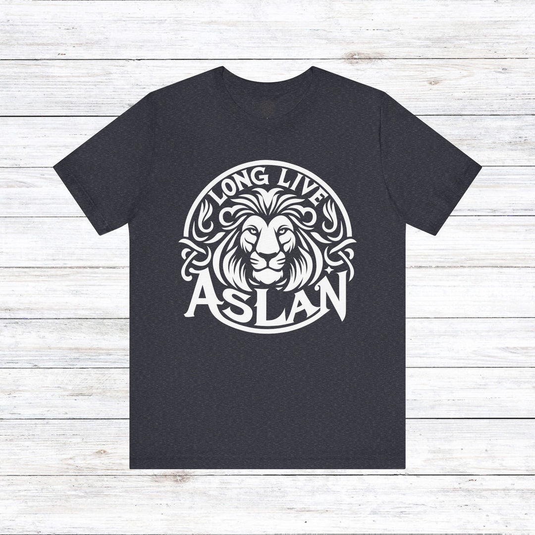 Long Live Aslan Unisex T-Shirt T-Shirt Heather Navy S 