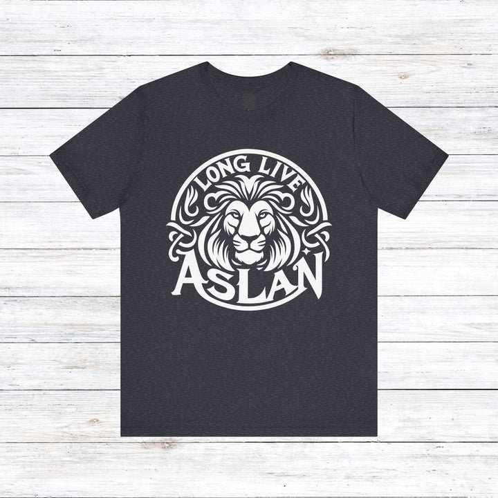 Long Live Aslan Unisex T-Shirt T-Shirt Heather Navy S 