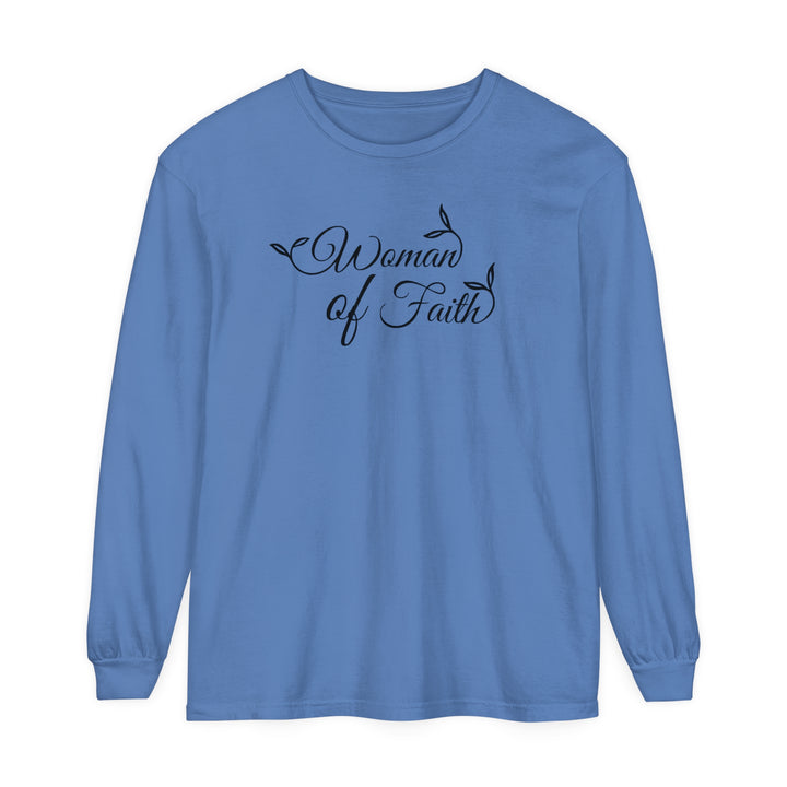 Woman of Faith Long Sleeve Shirt Long-sleeve Flo Blue S 