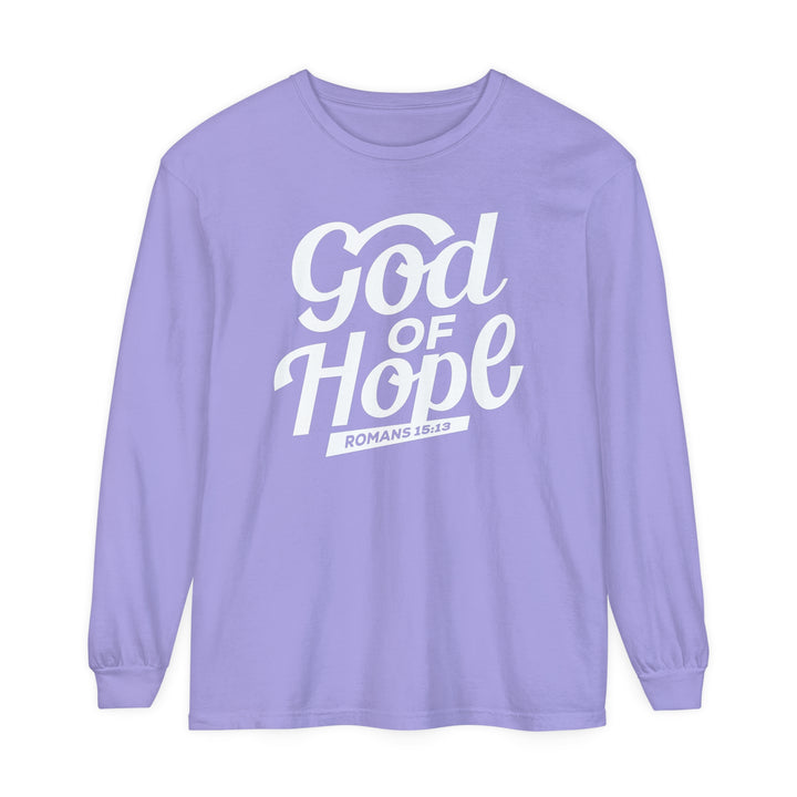 God of Hope Long Sleeve Shirt Long-sleeve Violet S 