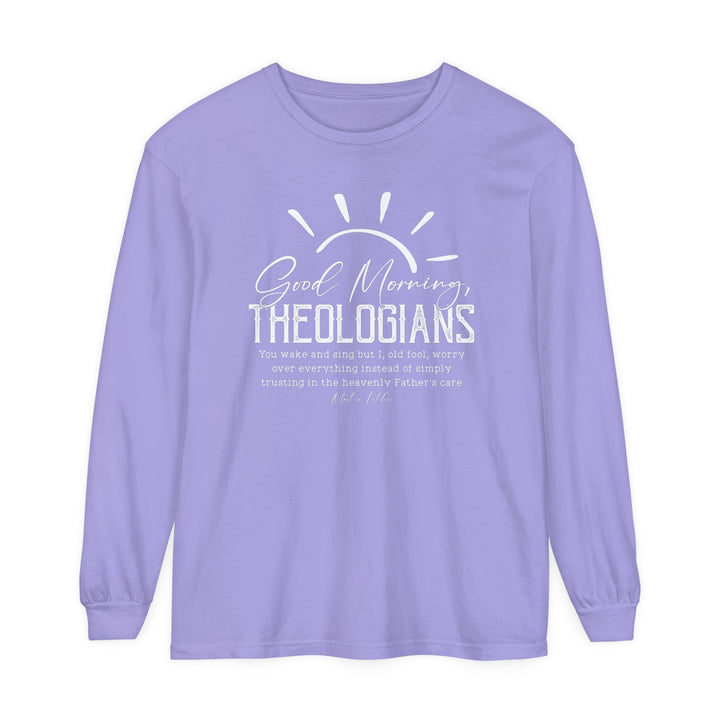 Good Morning Theologians Long Sleeve Shirt Long-sleeve Violet S 