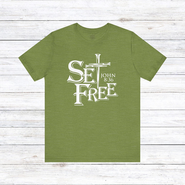 Set Free Unisex T-Shirt T-Shirt Heather Green S 