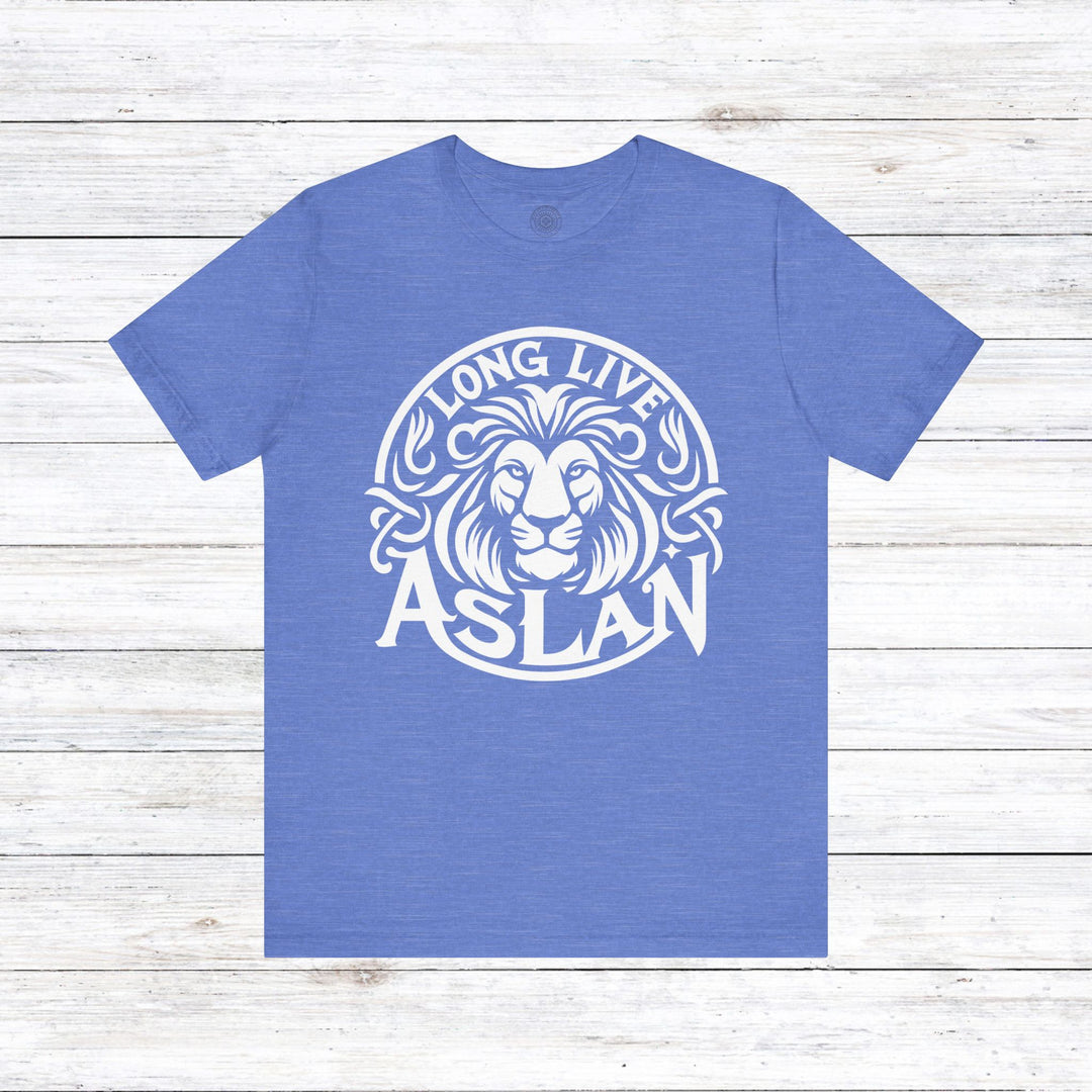 Long Live Aslan Unisex T-Shirt T-Shirt Heather Columbia Blue S 