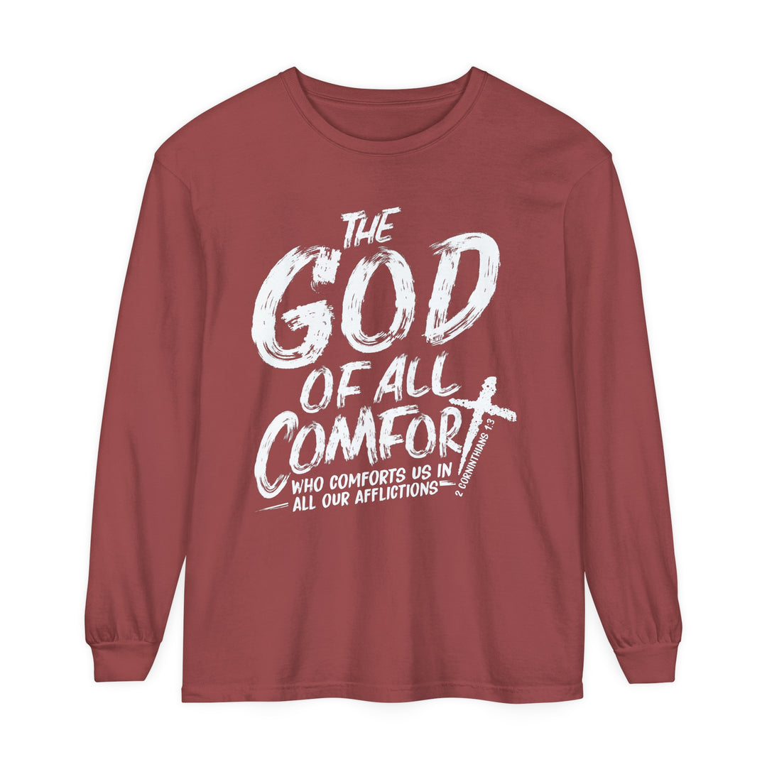 God of All Comfort Long Sleeve Shirt Long-sleeve Brick S 