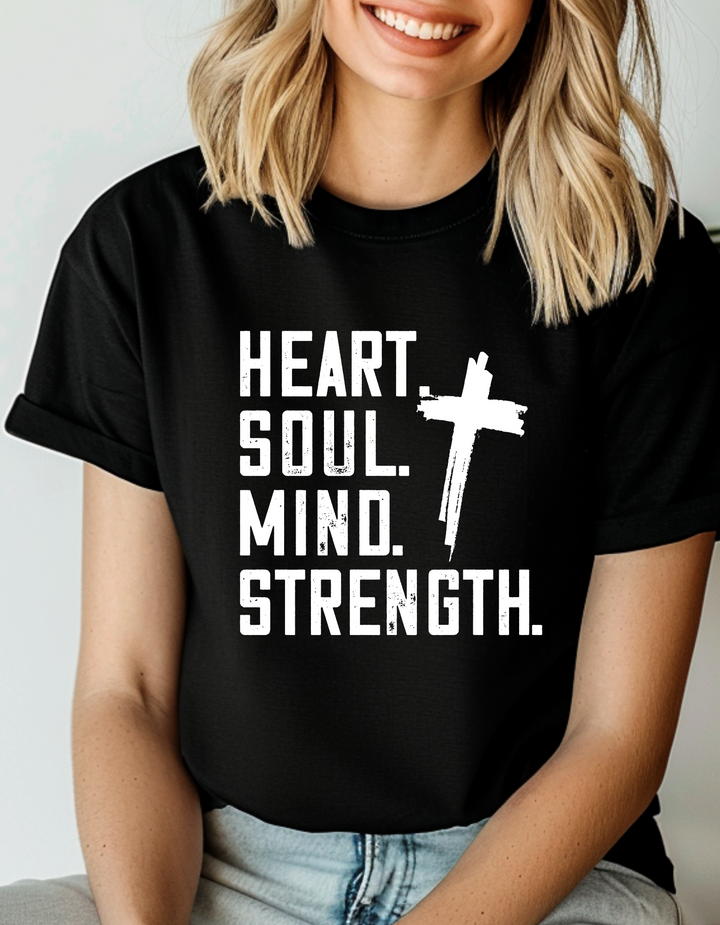 Shema Heart Soul Mind Strength Unisex T-Shirt T-Shirt   