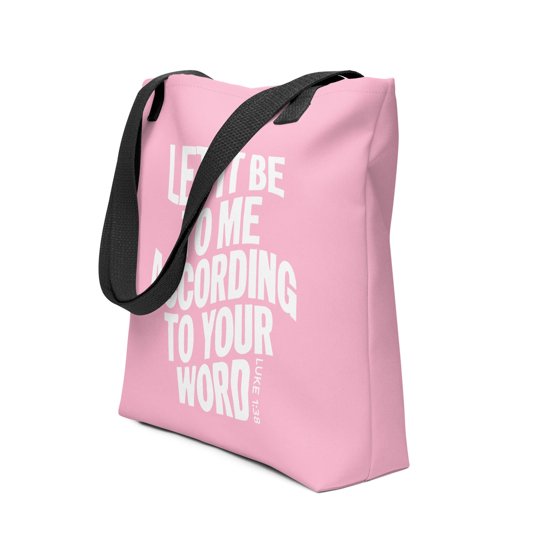 Christian Tote Bag According To Your Word Tote Bags Default Title  