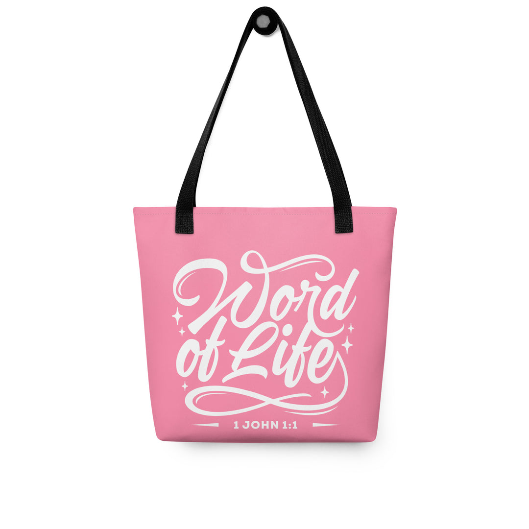 Christian Tote Bag Word of Life Pink Tote Bags   