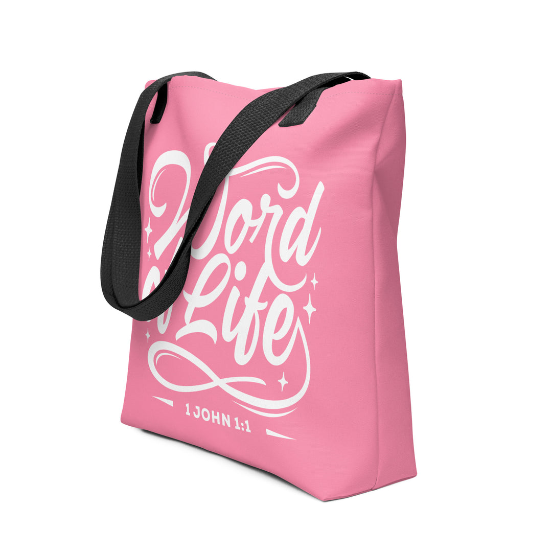 Christian Tote Bag Word of Life Pink Tote Bags   