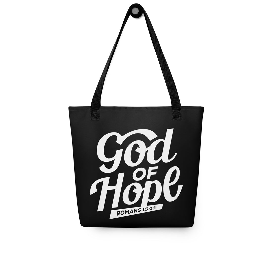 Christian Tote Bag God of Hope Black Tote Bags   