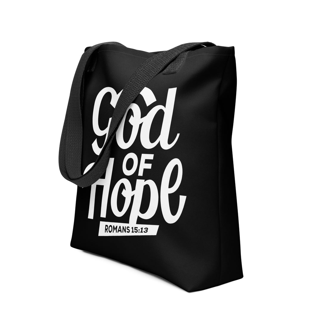 Christian Tote Bag God of Hope Black Tote Bags   