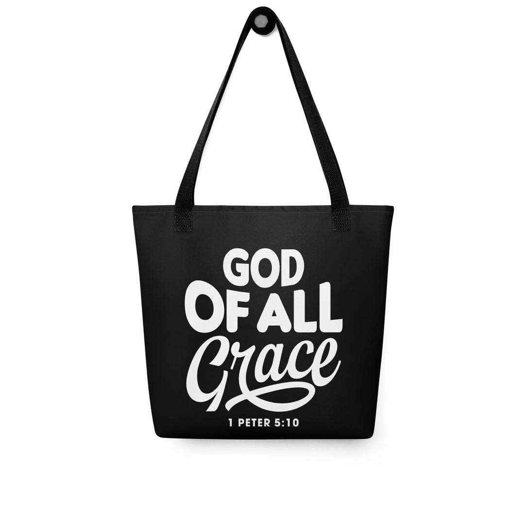 Christian Tote Bag God of All Grace Black Tote Bags   