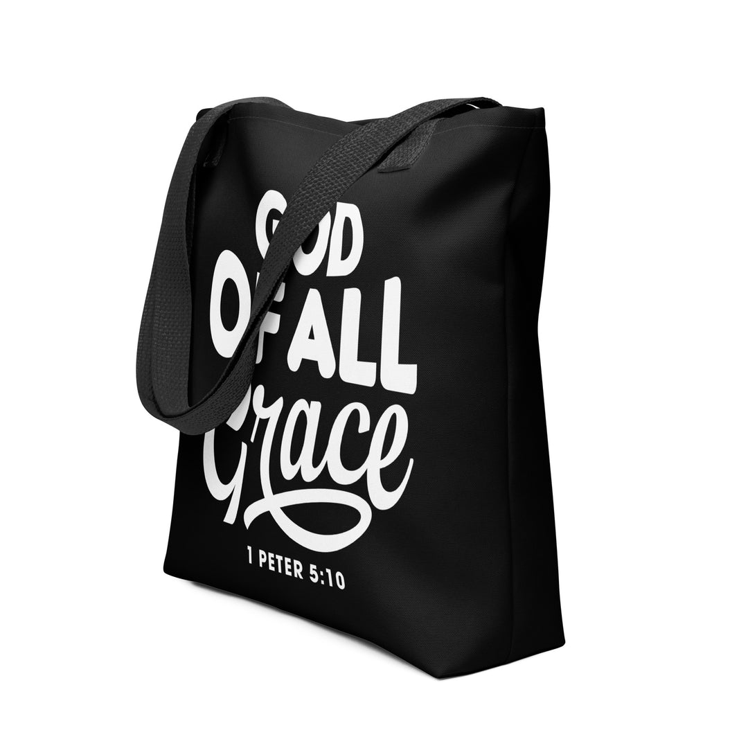 Christian Tote Bag God of All Grace Black Tote Bags   