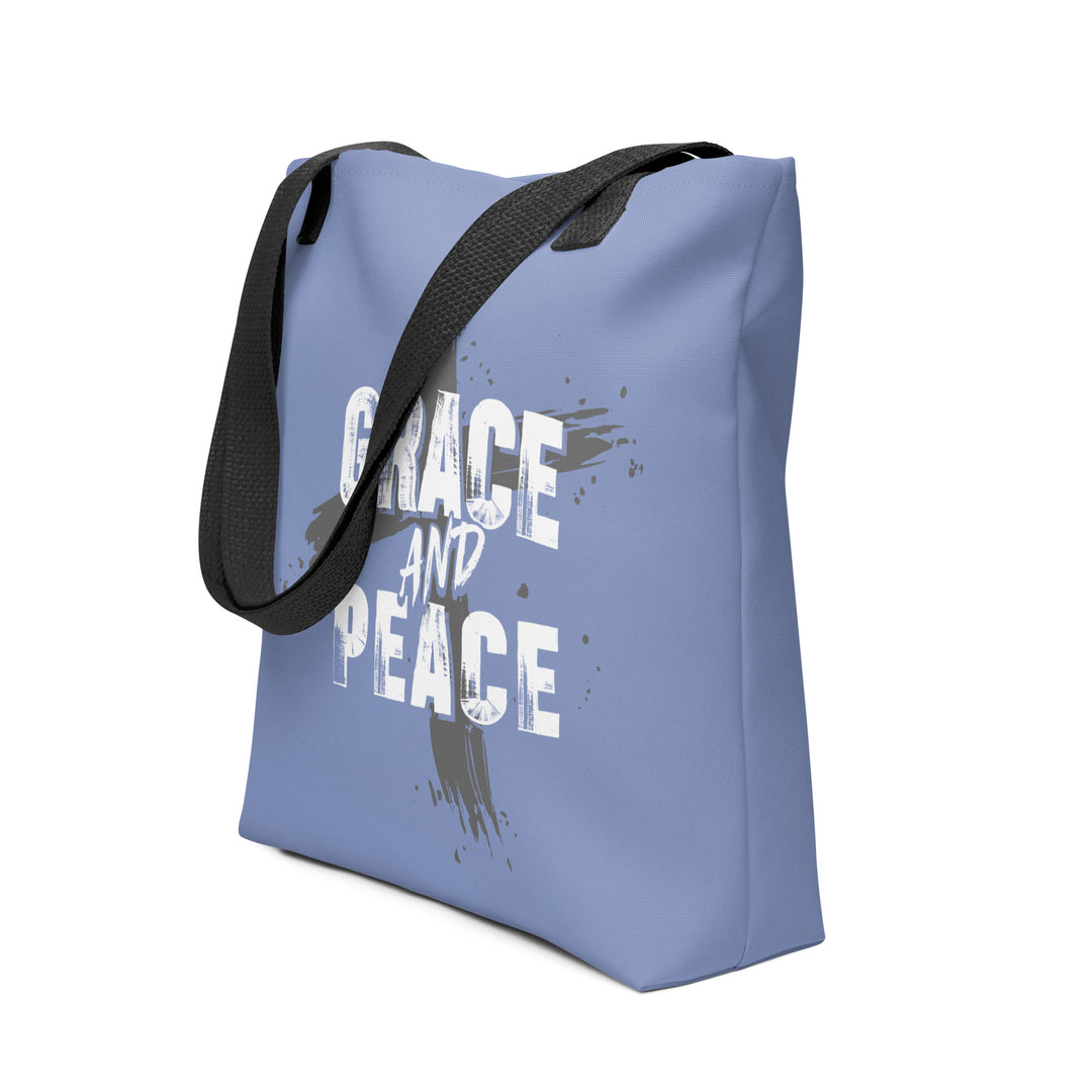 Christian Tote Bag Grace and Peace Cross Tote Bags   