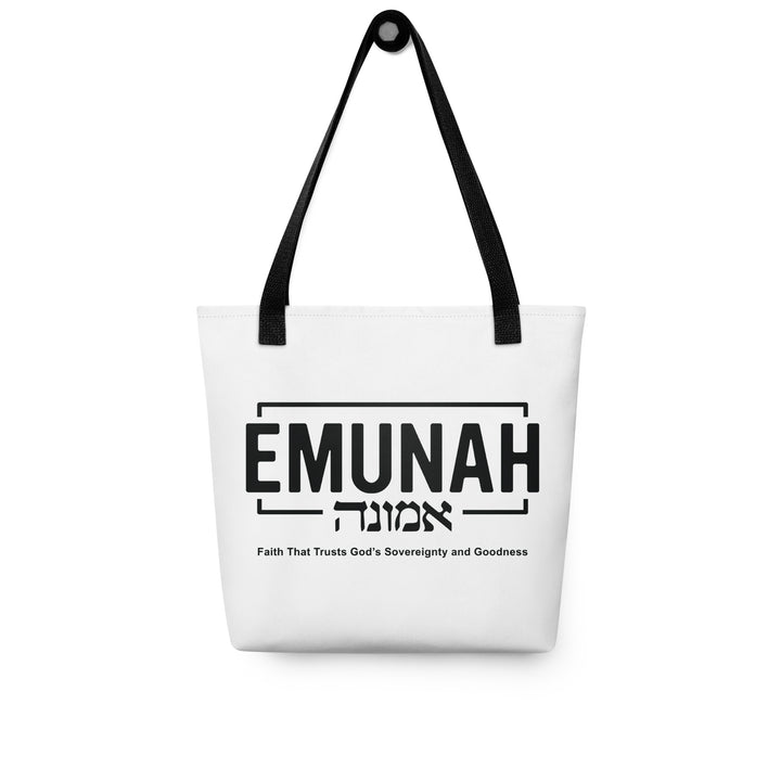 Christian Tote Bag Emunah Faith That Trusts Tote Bags   