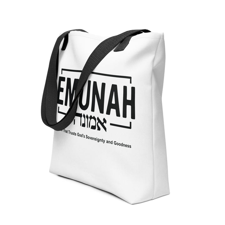 Christian Tote Bag Emunah Faith That Trusts Tote Bags   