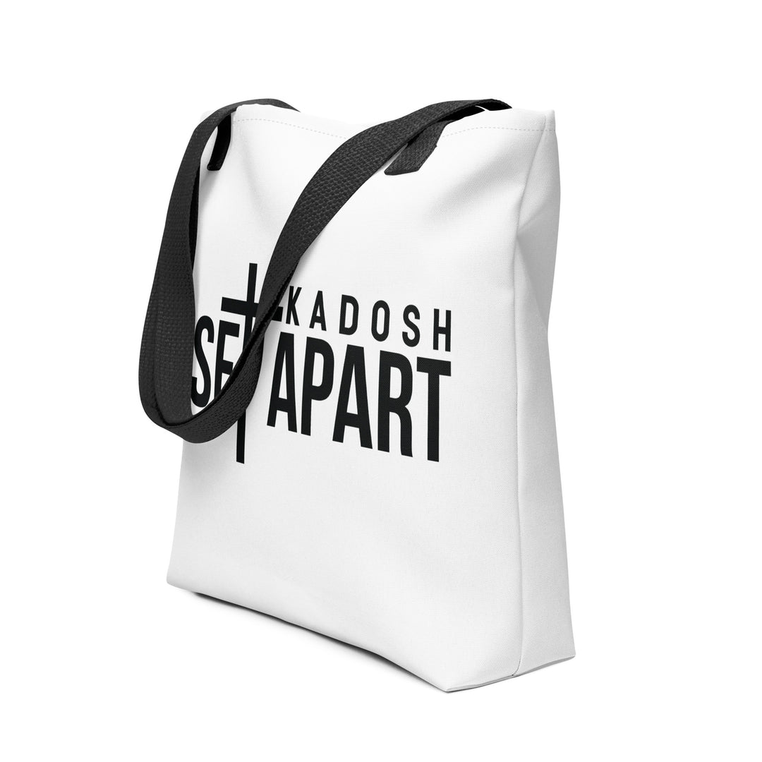 Christian Tote Bag Set Apart Kadosh White Tote Bags   