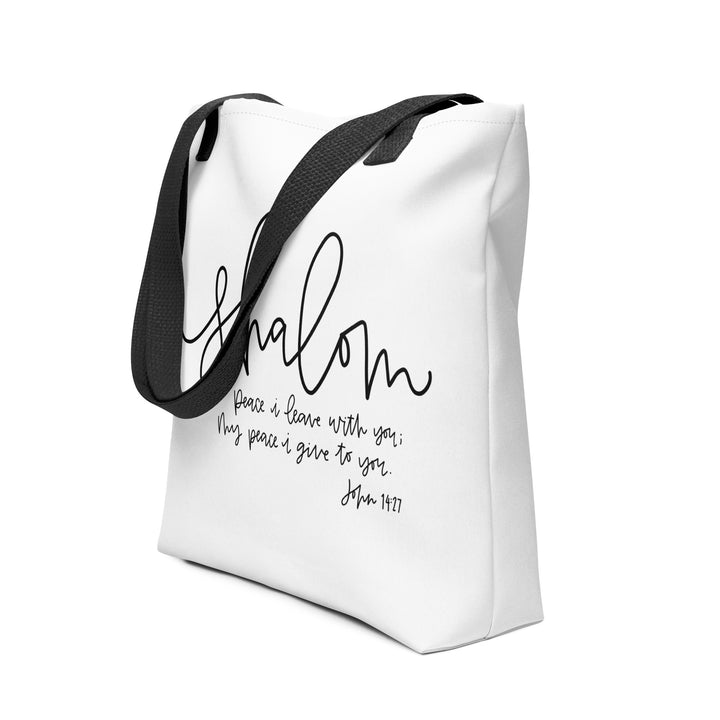 Christian Tote Bag Shalom White Tote Bags   