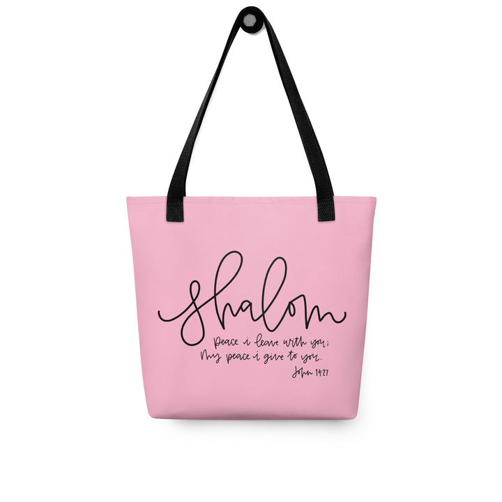 Christian Tote Bag Shalom Pink Tote Bags   