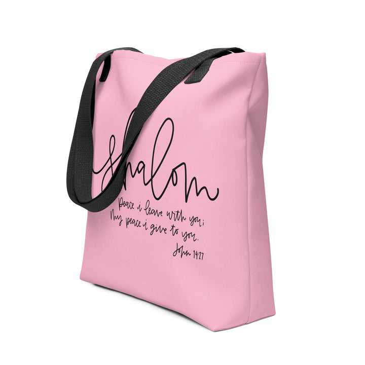 Christian Tote Bag Shalom Pink Tote Bags   